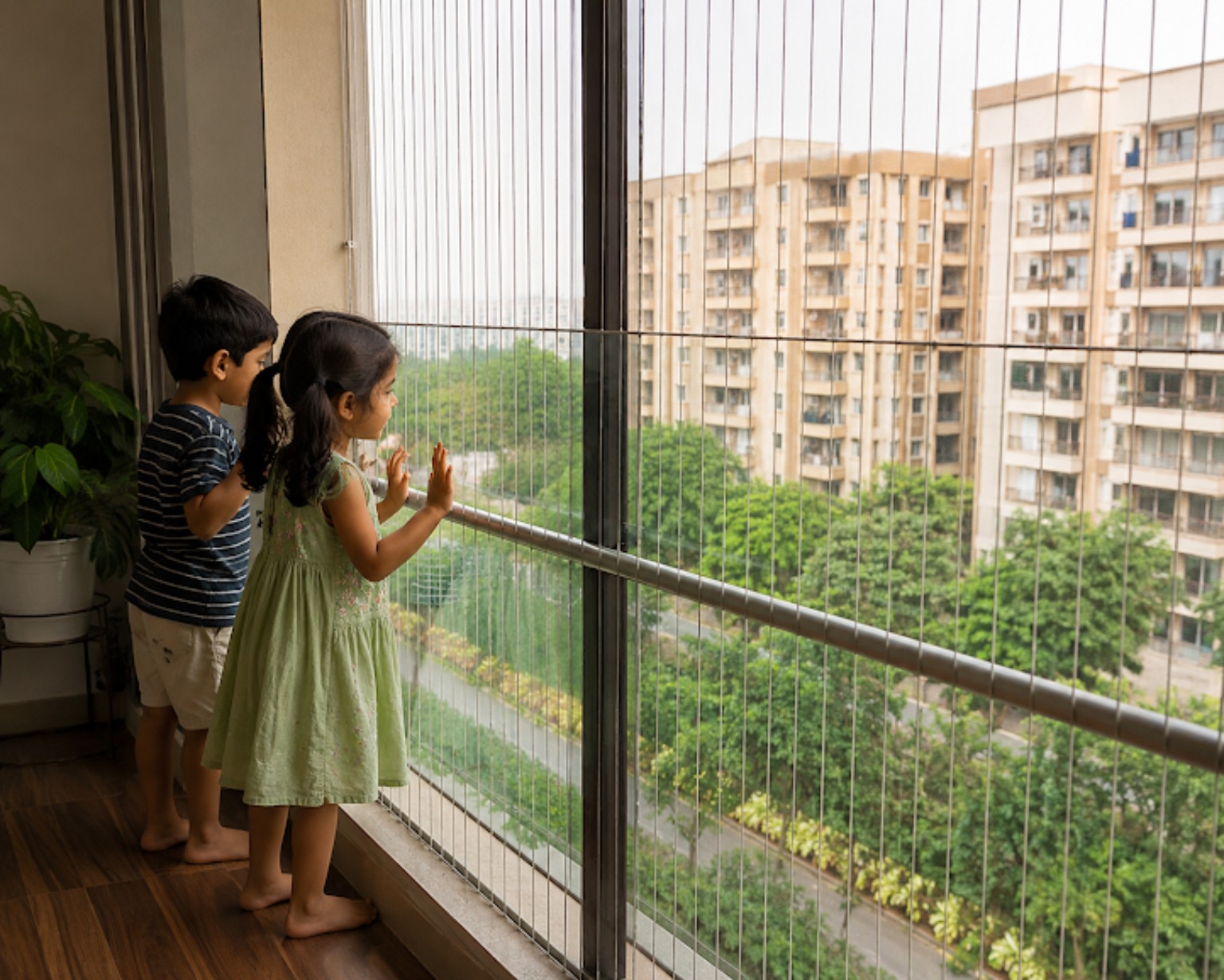 Balcony safety nets for children in Kochi